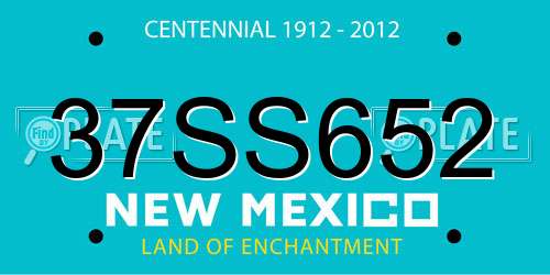 37SS652 New Mexico License Plate
