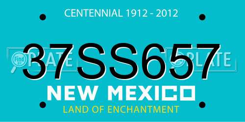 37SS657 New Mexico License Plate