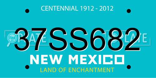 37SS682 New Mexico License Plate