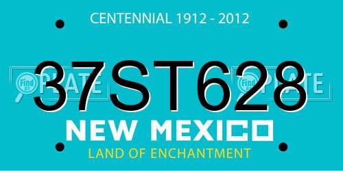 37ST628 New Mexico License Plate