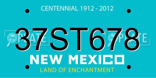 37ST678 New Mexico License Plate