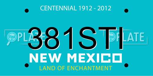 381STI New Mexico License Plate