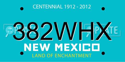 382WHX New Mexico License Plate