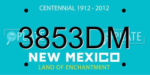 3853DM New Mexico License Plate
