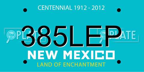 385LEP New Mexico License Plate