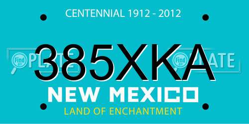 385XKA New Mexico License Plate