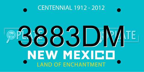 3883DM New Mexico License Plate