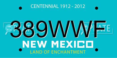 389WWF New Mexico License Plate