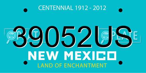 39052US New Mexico License Plate