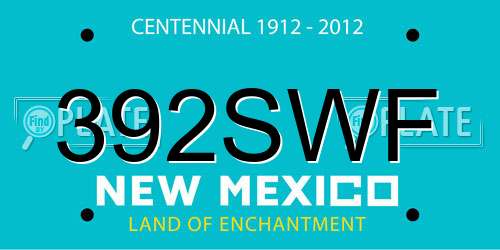 392SWF New Mexico License Plate