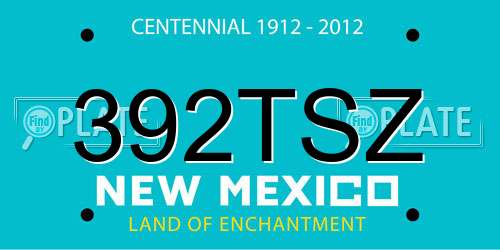 392TSZ New Mexico License Plate