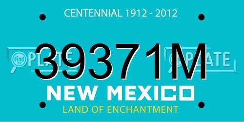 39371M New Mexico License Plate