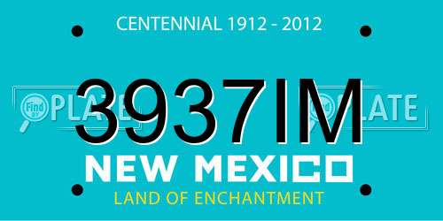 3937IM New Mexico License Plate