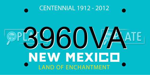 3960VA New Mexico License Plate