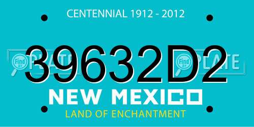 39632D2 New Mexico License Plate