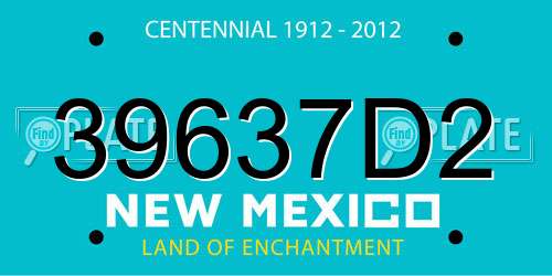 39637D2 New Mexico License Plate