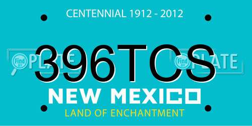 396TCS New Mexico License Plate
