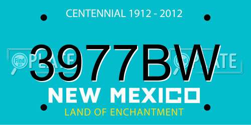 3977BW New Mexico License Plate