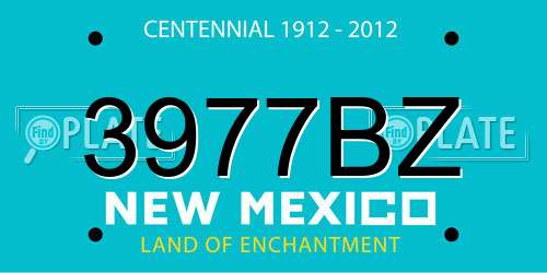 3977BZ New Mexico License Plate