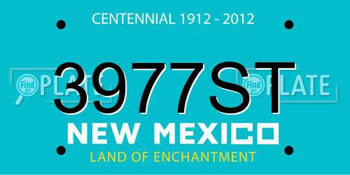 3977ST New Mexico License Plate