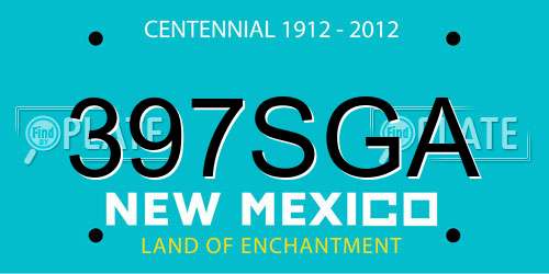 397SGA New Mexico License Plate