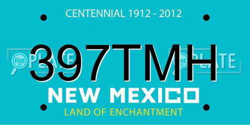 397TMH New Mexico License Plate