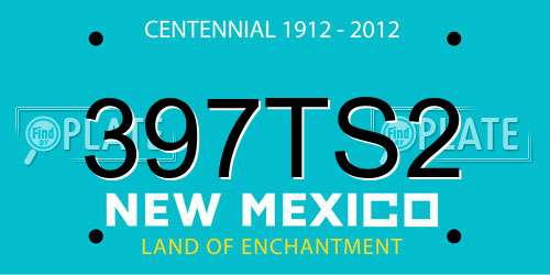 397TS2 New Mexico License Plate