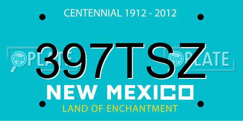 397TSZ New Mexico License Plate