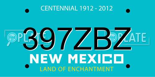 397ZBZ New Mexico License Plate