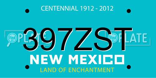 397ZST New Mexico License Plate