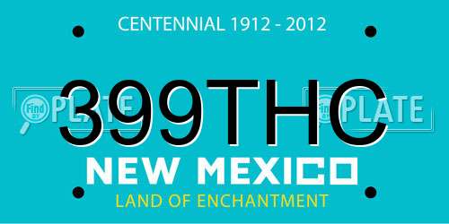 399THC New Mexico License Plate