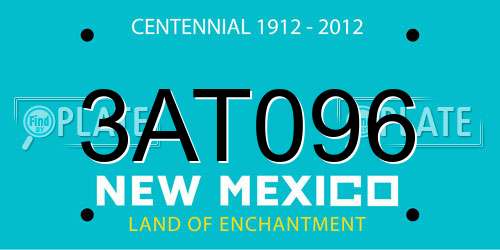 3AT096 New Mexico License Plate