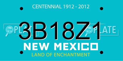 3B18Z1 New Mexico License Plate