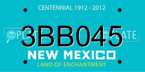 3BB045 New Mexico License Plate