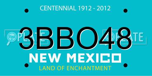3BBO48 New Mexico License Plate
