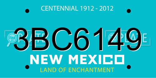 3BC6149 New Mexico License Plate