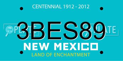 3BES89 New Mexico License Plate