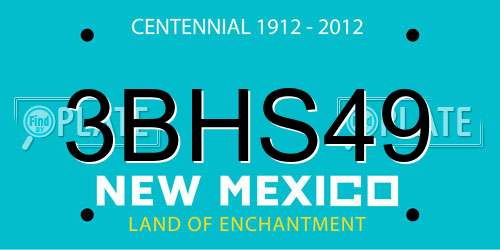 3BHS49 New Mexico License Plate