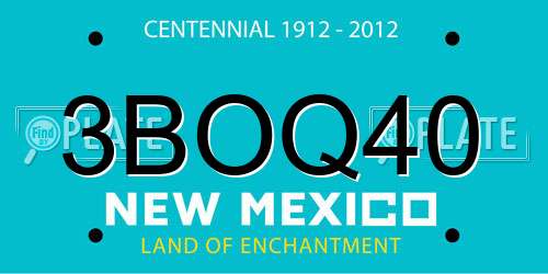 3BOQ40 New Mexico License Plate