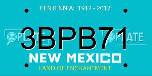 3BPB71 New Mexico License Plate