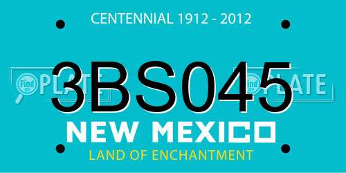 3BS045 New Mexico License Plate