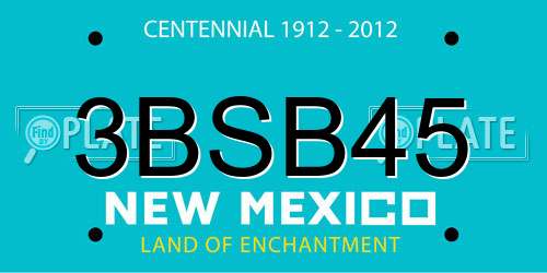 3BSB45 New Mexico License Plate