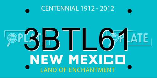 3BTL61 New Mexico License Plate