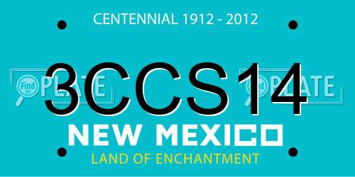 3CCS14 New Mexico License Plate
