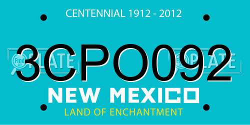 3CPO092 New Mexico License Plate