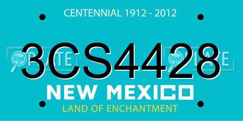 3CS4428 New Mexico License Plate