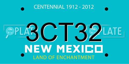 3CT32 New Mexico License Plate
