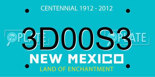 3D00S3 New Mexico License Plate