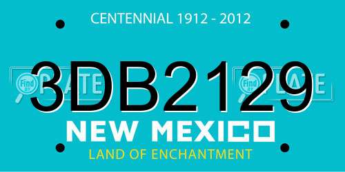 3DB2129 New Mexico License Plate