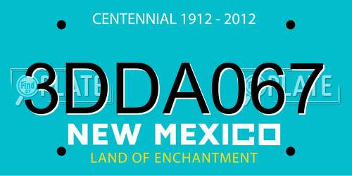 3DDA067 New Mexico License Plate